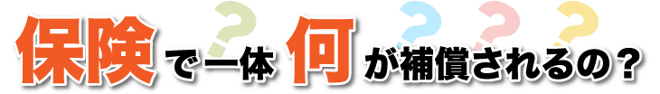 保険で一体何が補償されるの？